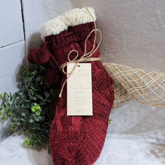 NWT Quagga Faux Sherpa Youth Slipper - Picture 5 of 6